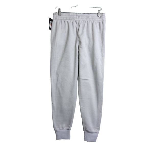 NWT Under Armour UA Fleece Jogger Light Grey Logo Ribbed Cuff Pants S - Picture 5 of 13